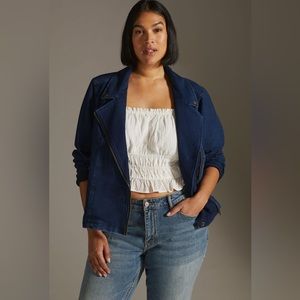 Like New Pilcro by Anthropologie Denim Moto Jacket 3x